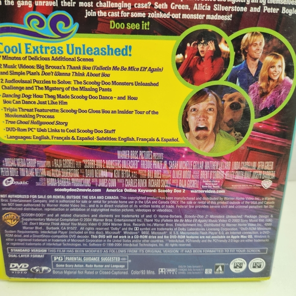 Scooby Doo 2: Monsters Unleashed (DVD, 2004) - Picture 4 of 6